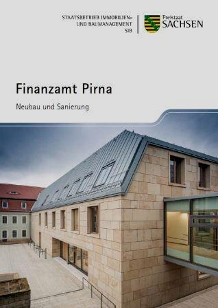 Titelbild Faltblatt Finanzamt Pirna - Neubau und Sanierung