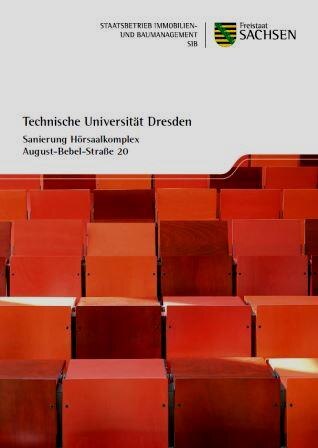Titelbild Faltblatt Technische Universität Dresden - Sanierung Hörsaalkomplex August-Bebel-Straße 20