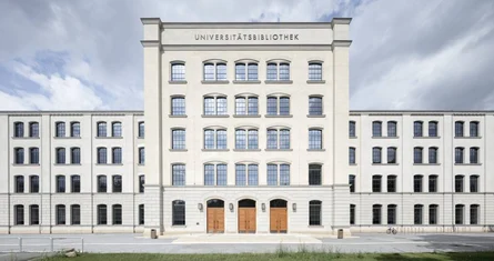 Fassadenansicht Zentrale Universit&auml;tsbibliothek konzentrierte Unterbringung, Alte Aktienspinnerei