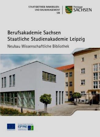 Titelbild Faltblatt Berufsakademie Sachsen Staatliche Studienakademie Leipzig - Neubau Wissenschaftliche Bibliothek