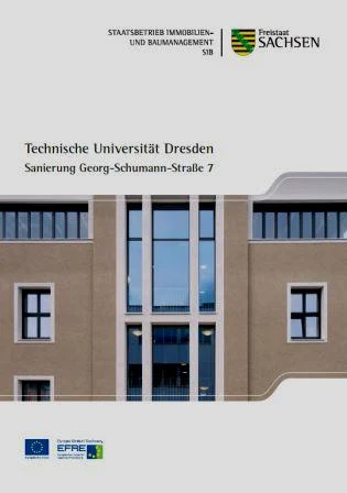 Titelbild Faltblatt Technische Universit&auml;t Dresden - Sanierung Georg-Schumann-Stra&szlig;e 7