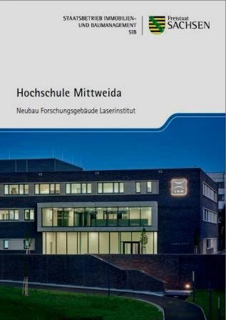 Titelbild Faltblatt Hochschule Mittweida - Neubau Forschungsgeb&auml;ude Laserinstitut