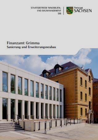 Titelbild Faltblatt Finanzamt Grimma - Sanierung und Erweiterungsneubau