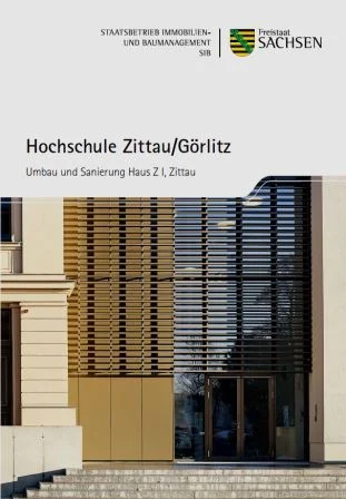 Titelbild Faltblatt Hochschule Zittau/G&ouml;rlitz - Umbau und Sanierung Haus Z I