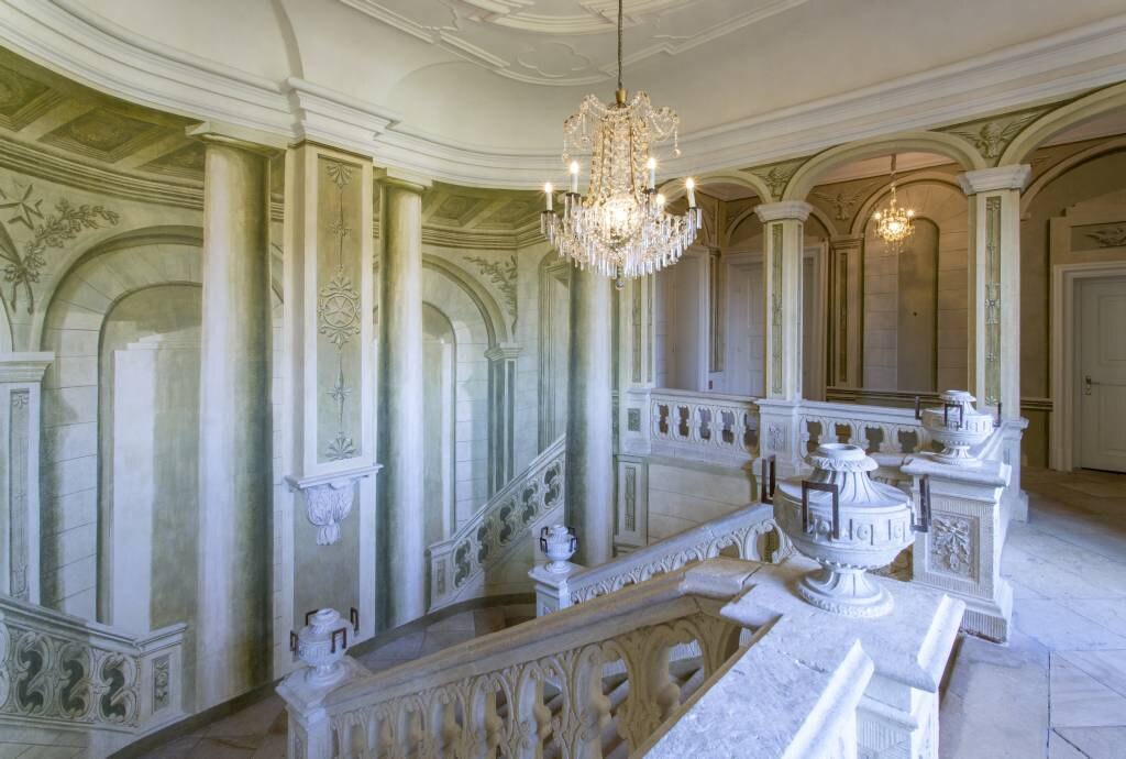 Barockschloss Rammenau, Sanierung Foyer und Treppenaufgang