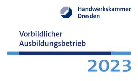 Logo der Auszeichnung als vorbildlicher Ausbildungsbetrieb 2023