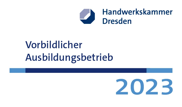 Logo der Auszeichnung als vorbildlicher Ausbildungsbetrieb 2023