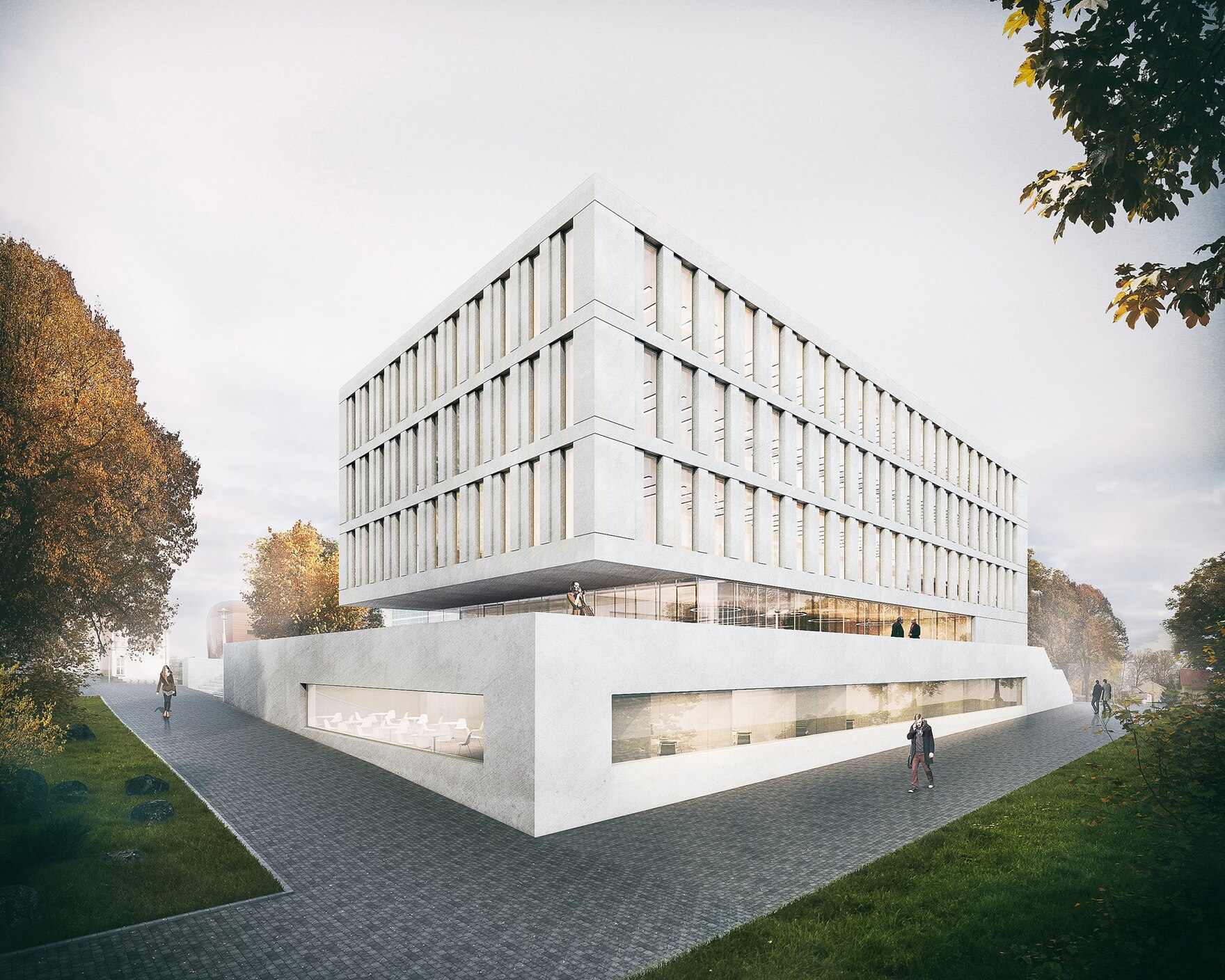 Visualisierung der neuen Bibliothek der Hochschule Mittweida
