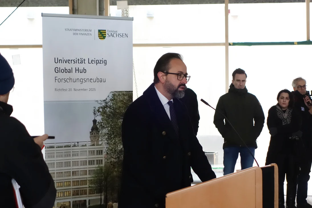 Richtfest für den Neubau »Global Hub« der Universität Leipzig