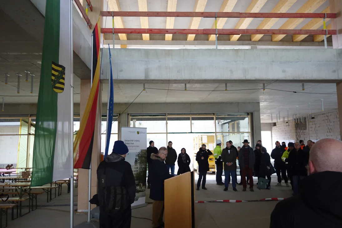 Richtfest für den Neubau »Global Hub« der Universität Leipzig