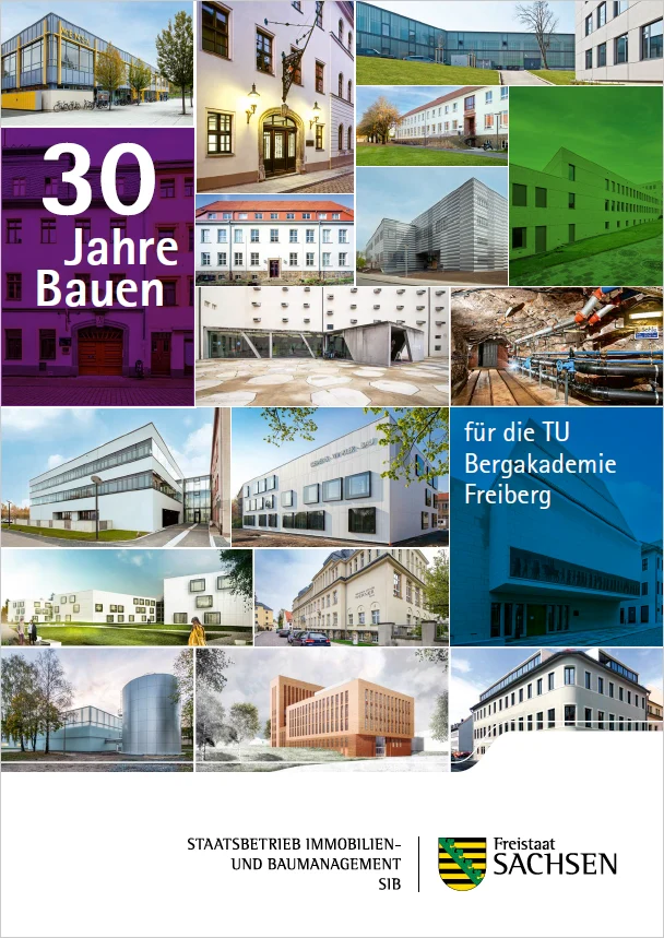 Das Titelbild zeigt ein Mosaik aus Bildern verschiedener Bauma&szlig;nahmen.