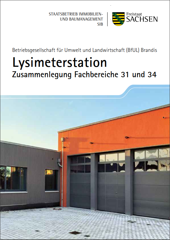 Titelbild des Faltblatts Betriebsgesellschaft für Umwelt und Landwirtschaft (BfUL) Brandis  - Lysimeterstation