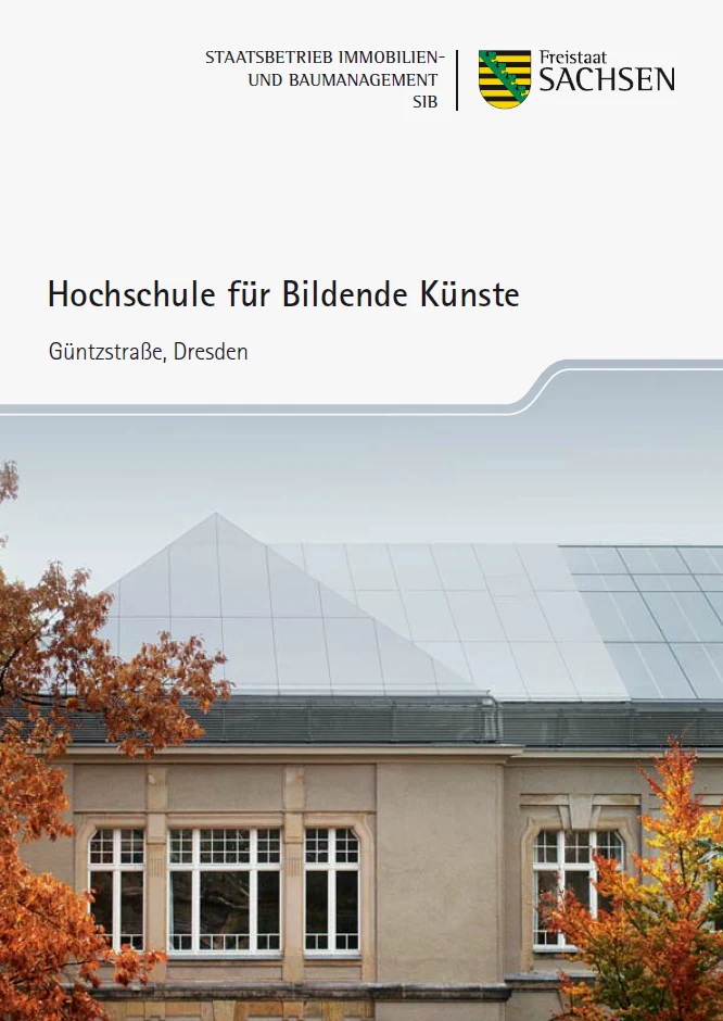 Titel Faltblatt Hochschule f&uuml;r Bildende K&uuml;nste Dresden G&uuml;ntzstra&szlig;e